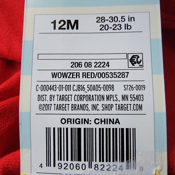 Cat & Jack Christmas Bodysuit‎ Girls Sz 12M Red Tulle Skirt 1 Pc Holiday Outfit - Picture 6 of 7